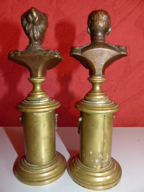 Paire de bustes en bronze du couple Royale (Elisabeth & Albert ) de Belgique 3