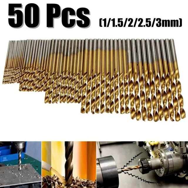 5pcs HSS High Speed Steel Coated Titanium Step Drill Bit Power Tools