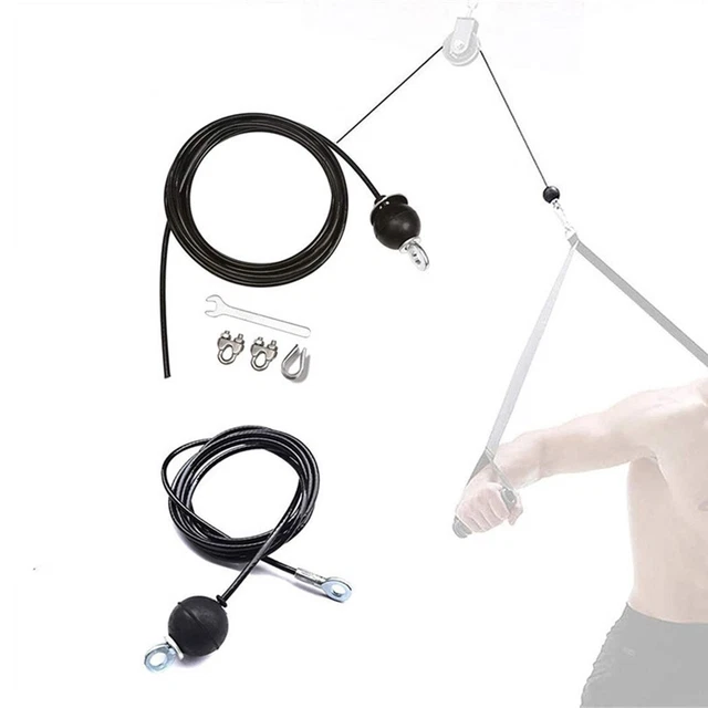 Einstellbare Fitness-Riemenscheibe Satz Kabellänge DIY Home Gym Stahldraht Seil