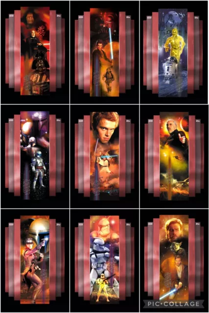 Topps Star Wars Digital Card Trader 9 Card Red Galactic Die-Cuts Insert Set