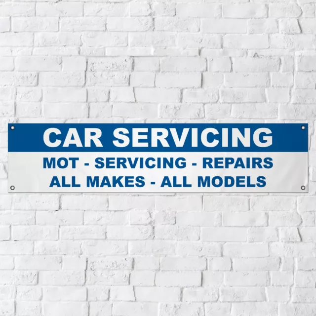 MOT Servicing Banner Garage Workshop PVC Sign Mechanic Car Display 2