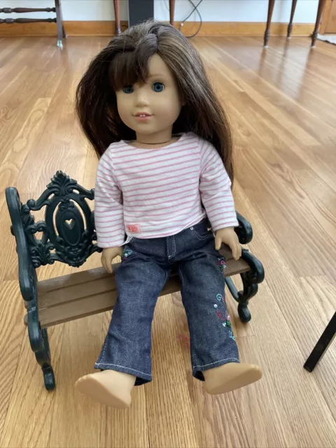 American Girl Doll Long Hair with Bangs & Freckles, Blue Eyes 2014