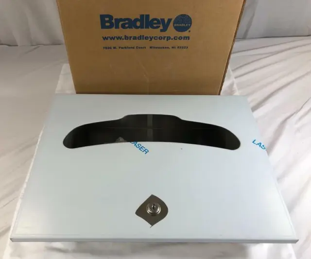 NEW Bradley Toilet Seat Cover Tissue Paper Dispenser Chrome