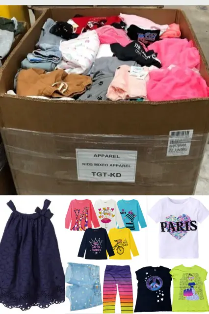 Lot of 100pcs Mix Kids Girls Clothes Bulk Wholesale Resale Consignment Siz 0-3T