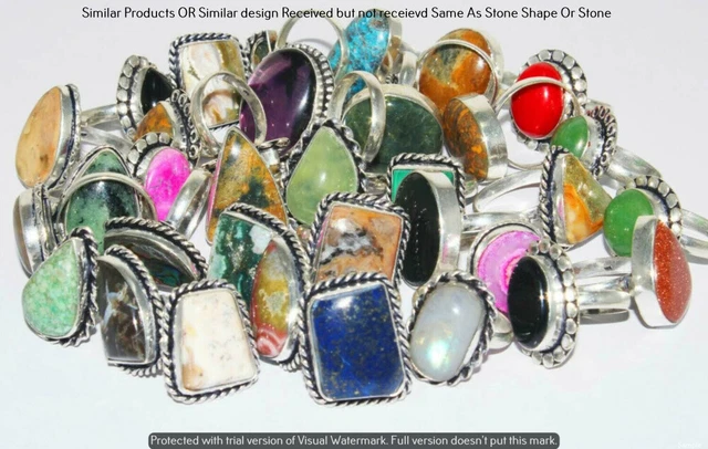 Garnet & Mixed 30 Piece Wholesale Ring Lots 925 Sterling Silver Ring NRL-3290