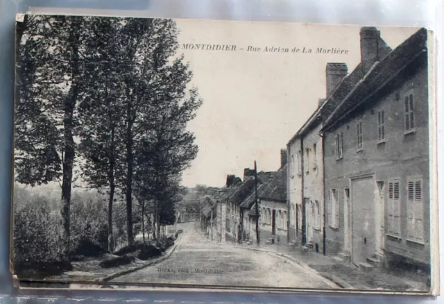 Cpa 80 Sum Montdidier, Rue Adrien De La Moliere Maison 1916 Postcard North