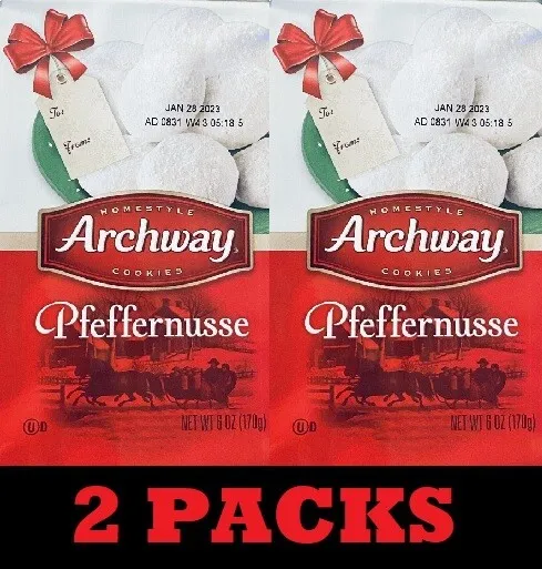 2x Archway Pfeffernusse Spice Homestyle Holiday Cookies 6 Oz. 2 PACKS