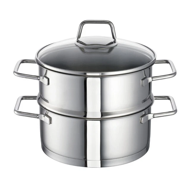 Schulte-Ufer Alles-Dämpfer Wega, Dampfgarer, Dampftopf Edelstahl, 20cm, 0012620