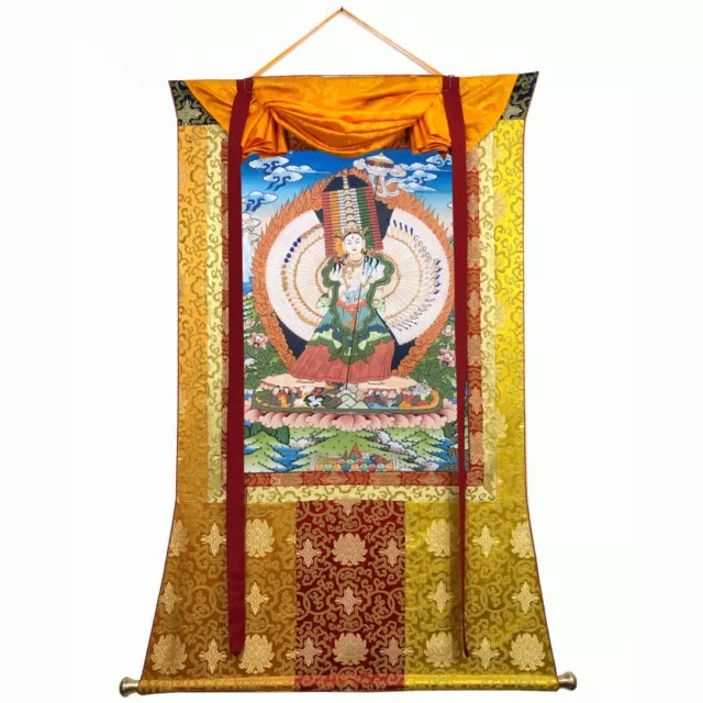 Dhukar, Ushinisha Sitatapatra Thangka Painting-白傘蓋佛頂