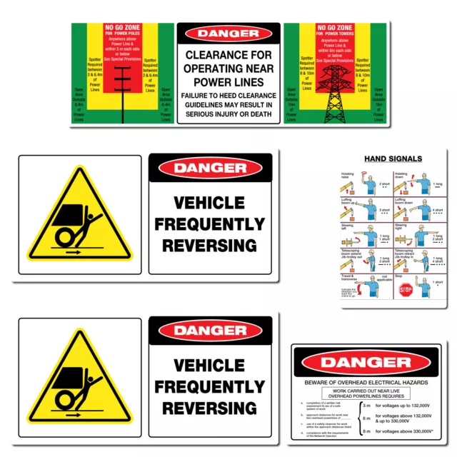 Articulated Crane Franna Terex risk assessment safety sticker kit 44 pieces 2