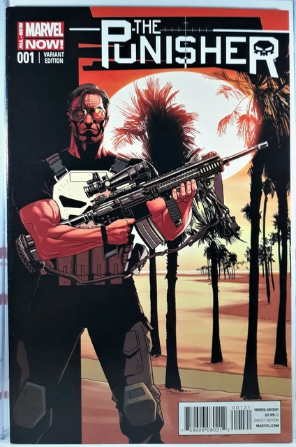 💀 PUNISHER #1 NM- 1:50 SALVADOR LARROCA VARIANT Marvel Comics 2014 NEAR MINT-