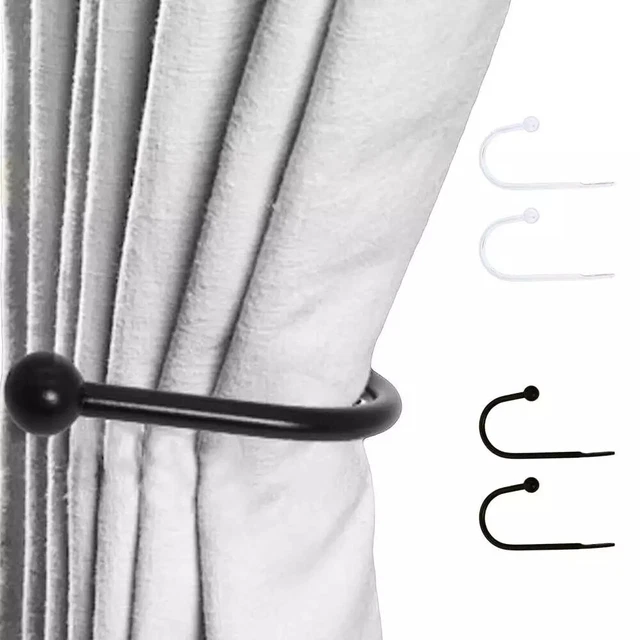1/2X Window Curtain Hold Backs Hooks U Shaped Hooks Retro Metal Holdback Holder