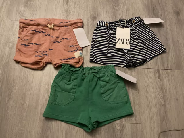 Zara Baby Girl Shorts Bundle 3x 6 Months Summer