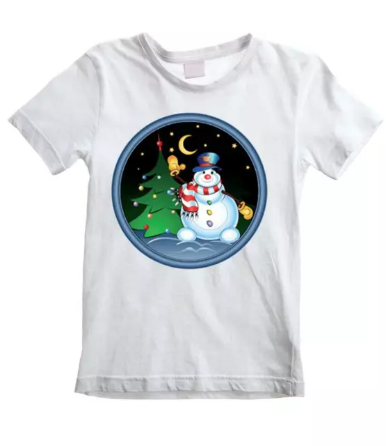 Muñeco de Nieve Niños Unisex Camiseta - Regalo Navidad Lindo