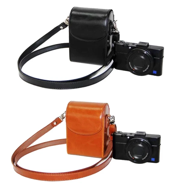 Leather Compact DC Case Camera Bag for sony DSC-RX100 HX60 HX80 HX90 WX500 WX350