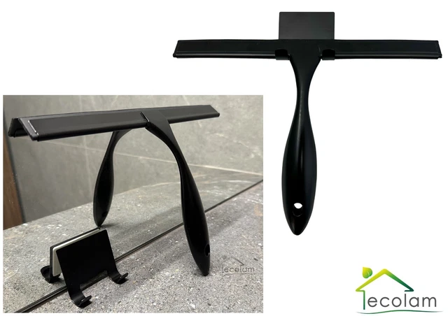 Limpiaparabrisas extractor de ducha 25 cm extractor limpiaparabrisas extractor de vidrio negro mate