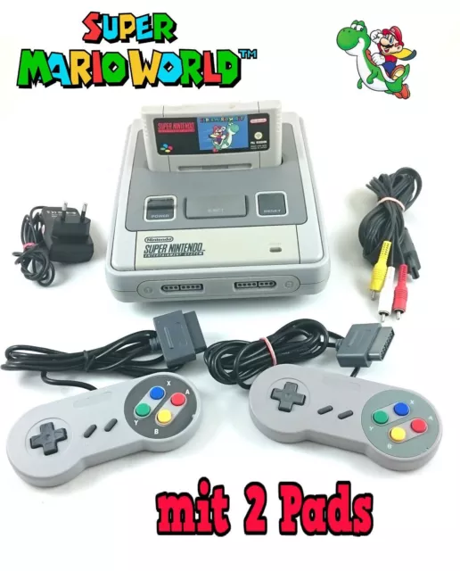 SUPER NINTENDO SNES PAL ★ SPIEL: SUPER MARIO WORLD ★ 2 Controller ★KULT MARIO ★