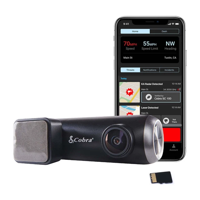 SC100 Single-View Smart Dash Cam Full HD w/ Real-Time Driver Alerts 24106