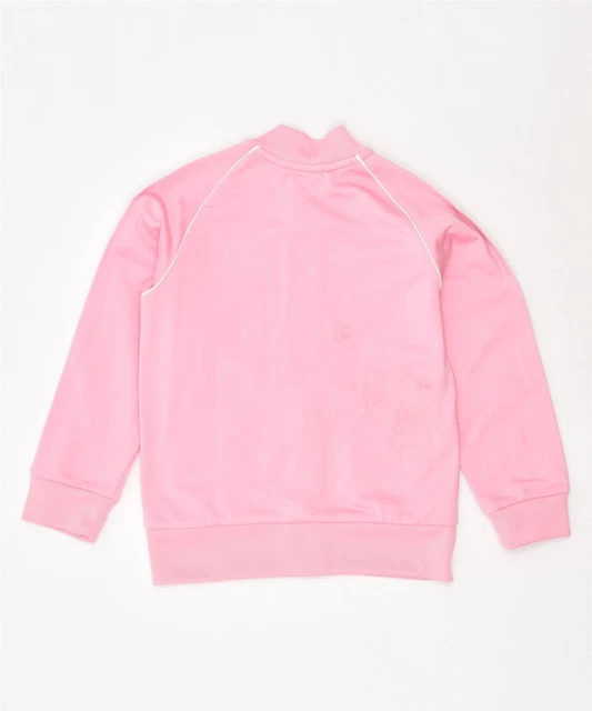 ADIDAS Girls Tracksuit Top Jacket 4-5 Years Pink Polyester JE10 2