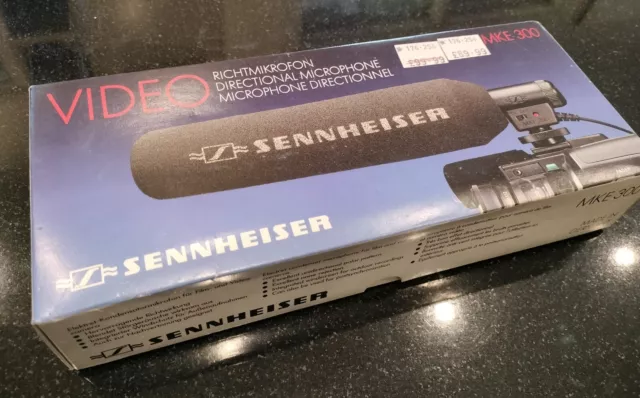 SENNHEISER MKE 300 - video directional MICROPHONE. Made in Germany. 1993