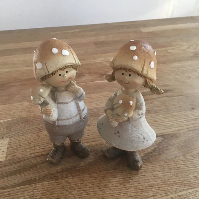 Pilzmännchen Kinder, stehend, braun, 2er