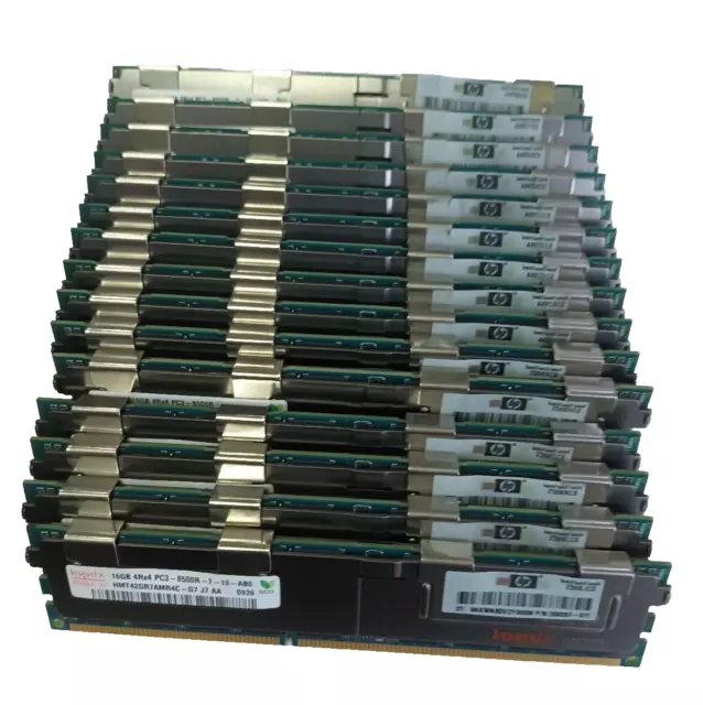HP 256GB (16x16Gb)  4Rx4 PC3-8500R DDR3 1066MHz Reg ECC Mem HP 500207-071  HYNIX