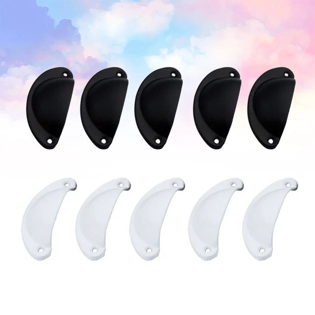 10 Pcs Kitchen Hardware Accessory Metal Handle Cabinet Drawer Pulls Shell 12