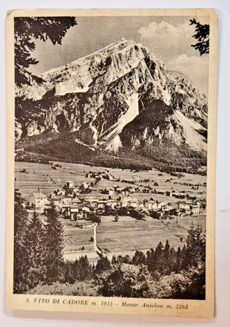 1960 SAN VITO DI CADORE (Belluno) - PANORAMA e MONTE ANTELAO cartolina viaggiata