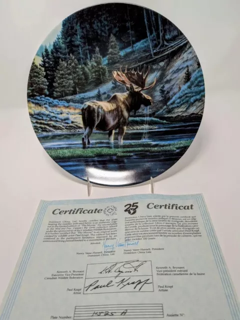 "The Moose" By Paul Krapf 1989 Dominion China LTD #11525A Original Box & COA