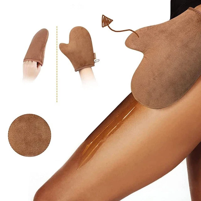 Self Tanning Mitt Applicator Kit Flocking Self Tanner Mitt And Back Lotion A NOW