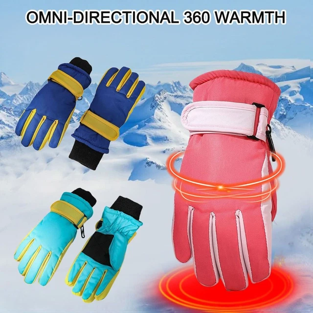 Outdoor Snowboard Children Ski Gloves Long-sleeved Mittens Windproof Thick Warm