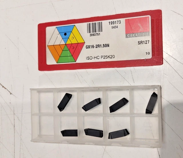 7x GX16-2R1.50N SR127 CERATIZIT CARBIDE INSERTS NEW IN BOX