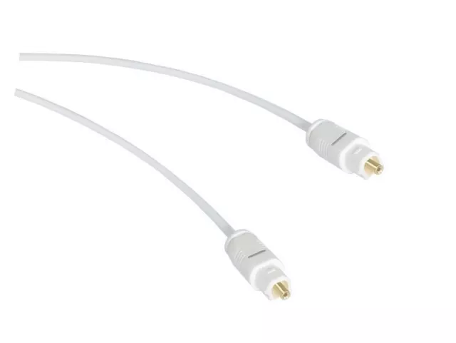 4 M Slim Optique Câble Fibre Toslink Spidf LWL Câble OF001GW Blanc