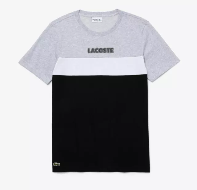 Lacoste Live Monogram Print Unisex T-Shirt White TH2752-00-DS6