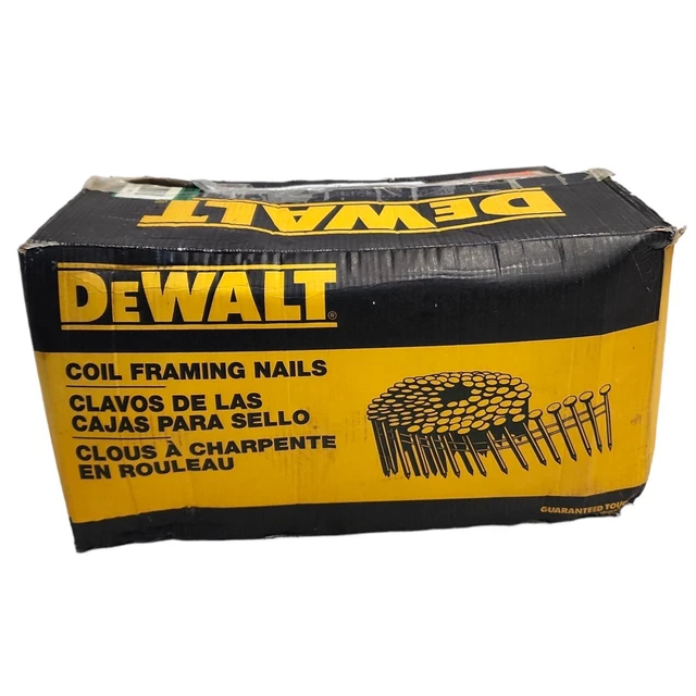 DEWALT 3-1/4" x.120" Galvanized Framing Nails 15° (2700 Nails)