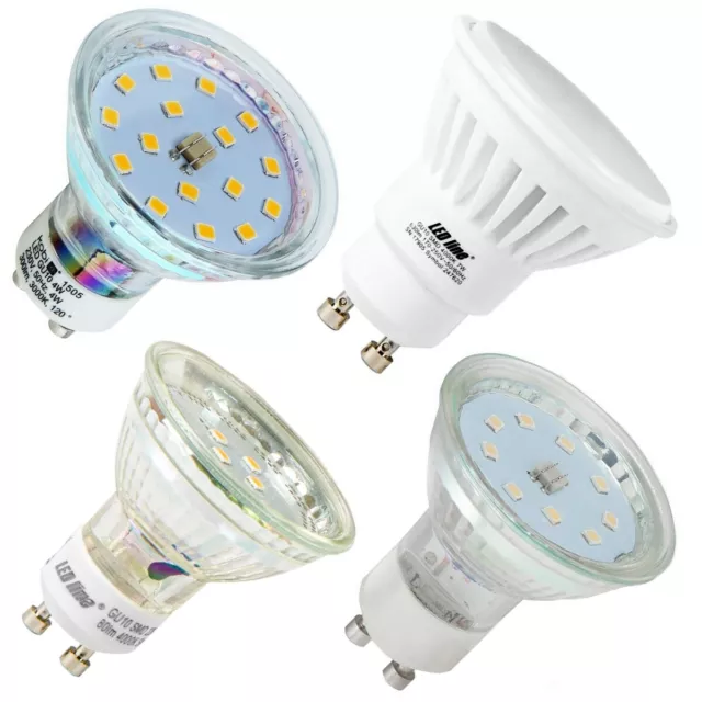 10x LED Lampe GU10 Reflektorlampe 1W , 3W , 4W , 5W 7W LED Leuchtmittel Strahler
