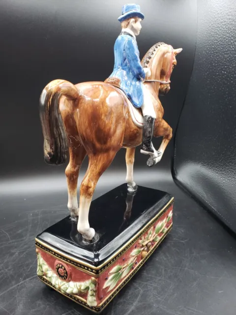 FITZ & FLOYD  Equestrian Male Rider Dressage Stallion Horse Figurine 3