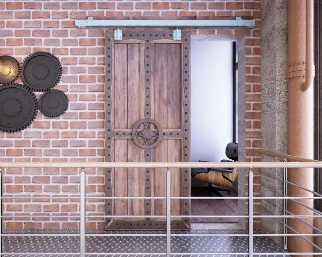 DIYHD Raw Material Galvanized Box Track Sliding Barn Door Track Hardware
