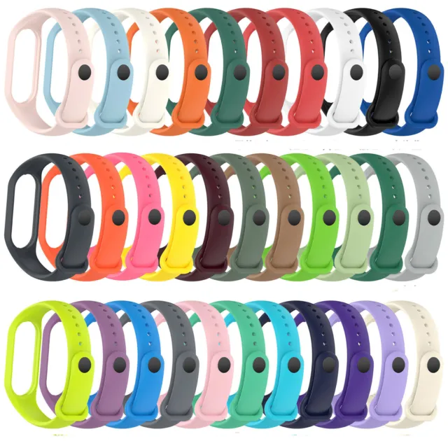 For Mi Band 5/6/7/7NFC Amazfit Band 5 Strap Replacement Silicone Watchband Strap