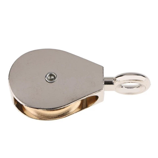 36/52/75mm Sheave Zinc Alloy Fixed Pulley Crown Block Mini Single Pulley For DIY