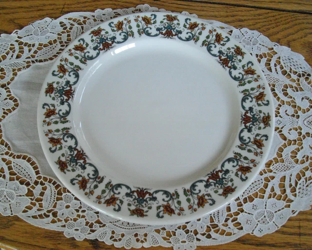 Vintage Syracuse China RESTAURANT 9 1/2" Plate ~ Orange Flowers ~