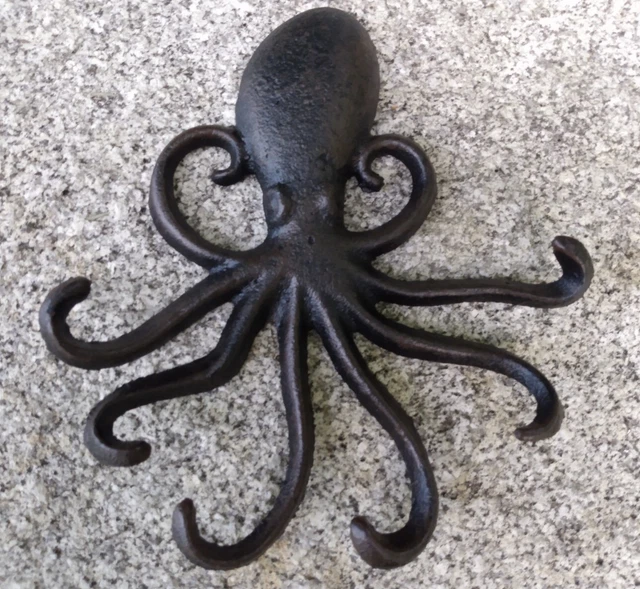Octopus Key Hanger Wall Holder Rack Hooks Mount Organizer Keys Metal Cast Iron