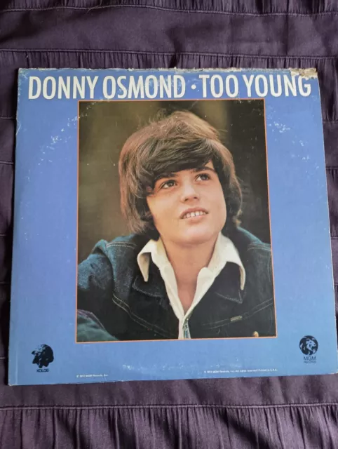 Donny Osmond - Too Young - MGM - 1972 - Vinyl LP Album