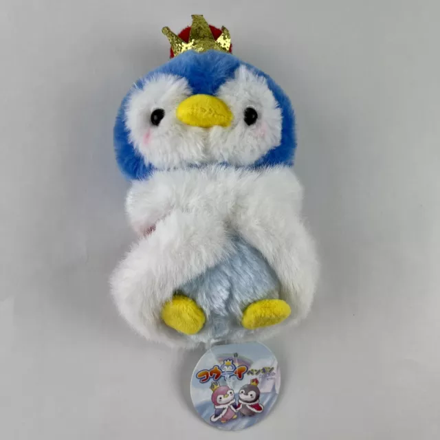 TokoToko Japan Koutei Emporer Penguin Blue White Plush Stuffed Animal King Crown