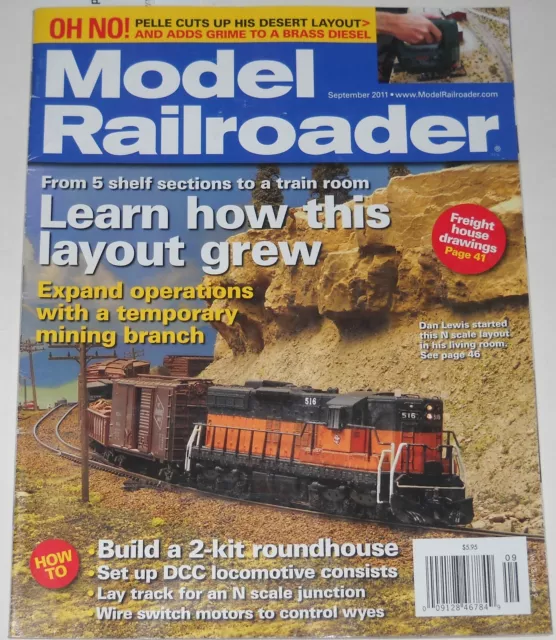 Model Railroader Magazine Vol 78 No 9 September 2011 Train Room 2-Kit Roundhouse