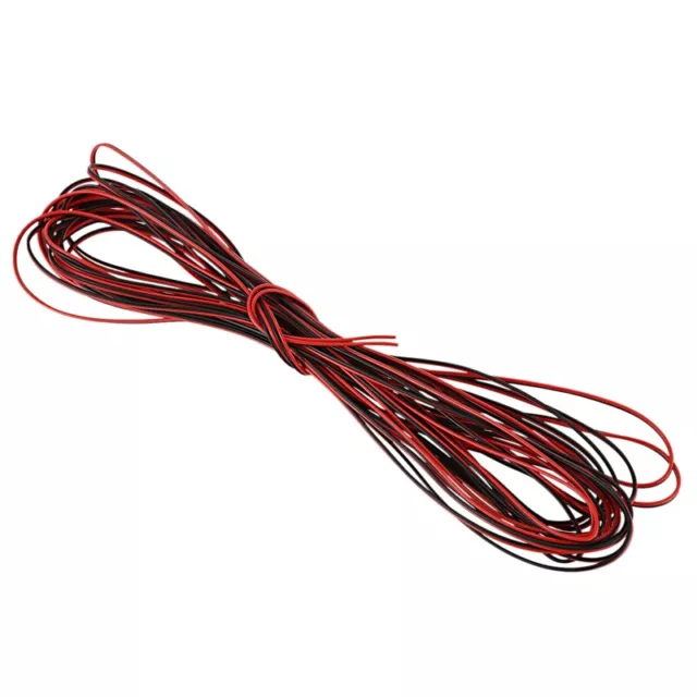 22  15M Rot Schwarz Zip Wire AWG Kabel  Ground Litze Kupfer Auto I1K34473