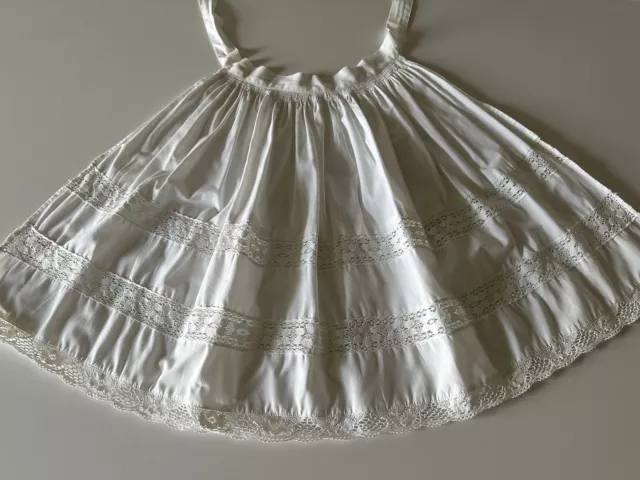 Grembiule Hammerschmid Dirndl grembiule Dirndl bianco pizzo medio lunghezza taglia 1 prezzo da nuovo EUR 89