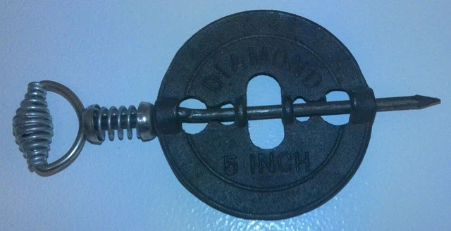 Vintage The Adams Company Dubuque Iowa 6" Cast Iron Reversible Damper