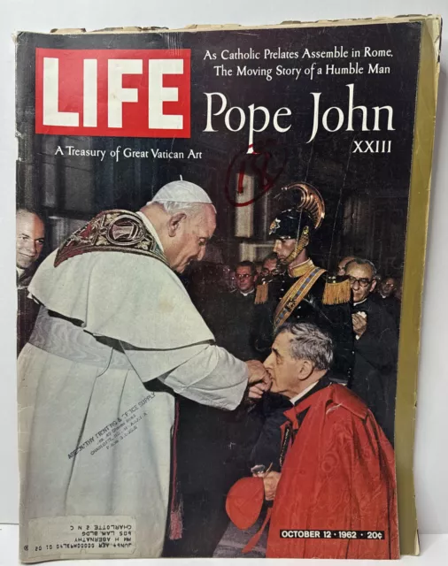 Portada de la revista Life década de 1960; revista LIFE Papa Juan XXIII.