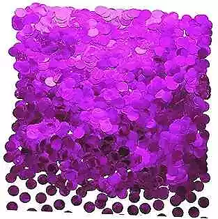 Purple Foil Metallic Round Table Confetti Circle Dots Mylar Table Scatter